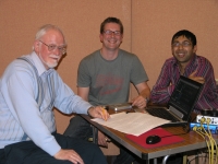After the recording session [Photo: Richard Hallas]